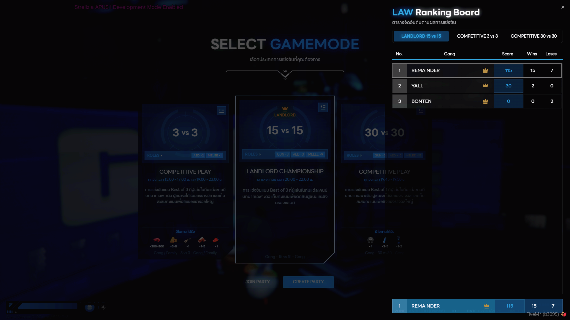 Arena UI - Ranking Board